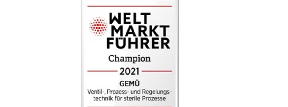 GEMÜ zum fünften Mal in Folge als Weltmarktführer ausgezeichnet
