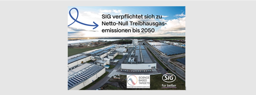 SIG hat sich verpflichtet, bis 2050 in der gesamten Wertschöpfungskette Netto-Null (Net-Zero) Treibhausgasemissionen zu erreichen.
