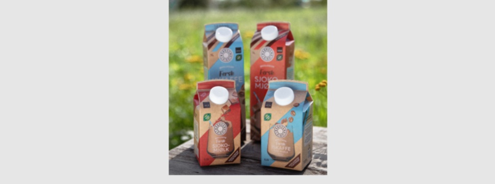 Rørosmeieriets Schokoladenmilch- und Eiskaffeeprodukte in 500-ml-Pure-Pak®-Kartons aus erneuerbaren Rohstoffen
