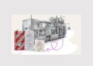 Euromilk nimmt eine SIG Slimline 12 Aseptic, in Betrieb, mit der Trinkmilch, aromatisierte Milch, Sahne sowie pflanzliche Getränke abgefüllt werden sollen.
