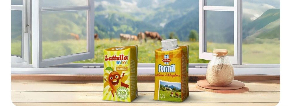 Diese neue Investition ermöglicht es Berglandmilch, Produkte in SIG SmileBig-Kartonverpackungen abzufüllen.