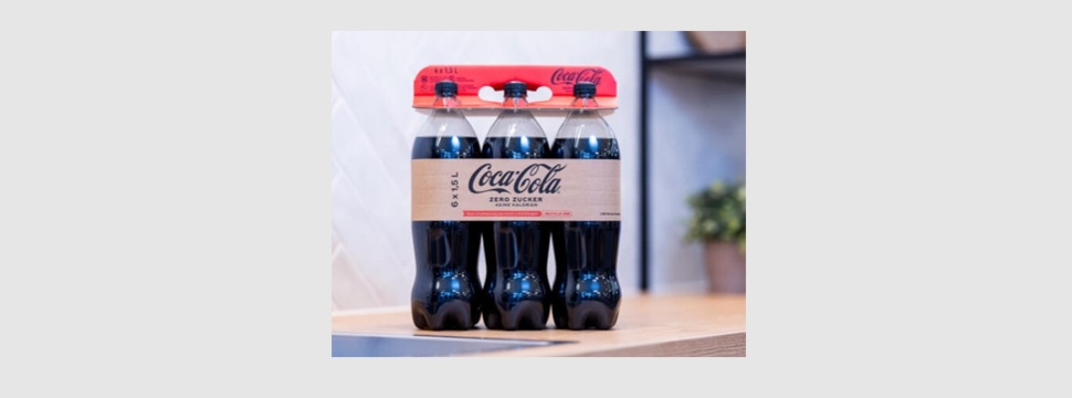 Die neue Hug-IT-Banderole sichert 1,5 Liter PET Multipacks der Marken Coca-Cola, Fanta, Sprite und Mezzo Mix
