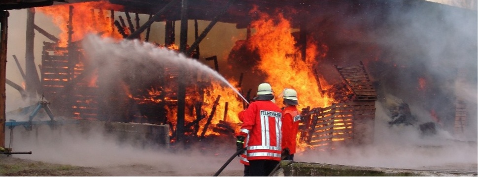 Fire in a storage house