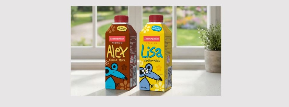 SalzburgMilch startet die Produktlaunches in SIG DomeMini mit zwei seiner beliebtesten Kindergetränke – Alex Schoko-Milch und Lisa Vanille-Milch.