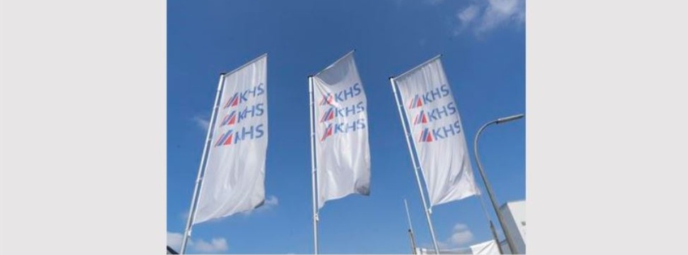 KHS flags in front of the company building