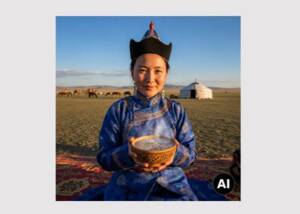 Mongolin mit Suutei tsai