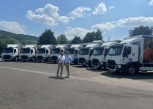 Maximilian von Löbbecke, neuer Geschäftsführer bei Renault Trucks in Deutschland, besucht ORTEN Fahrzeugbau GmbH.