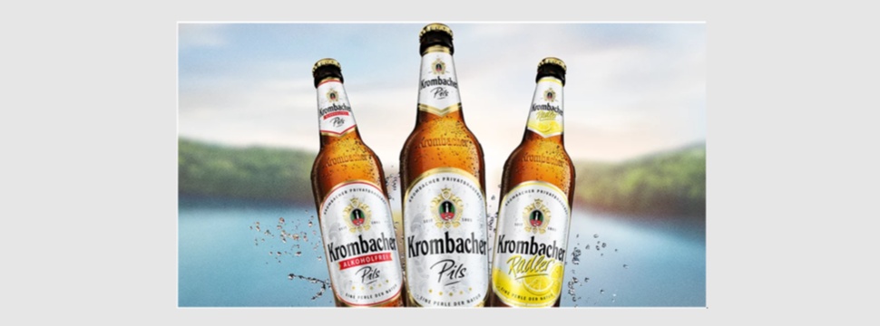 Fresh look - Krombacher with updated brand identity