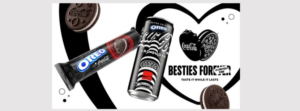 Coca-Cola® und OREO® mit Getränken und Keksen