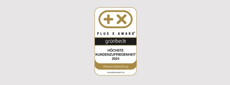 PLUS X AWARD® für Grünbeck