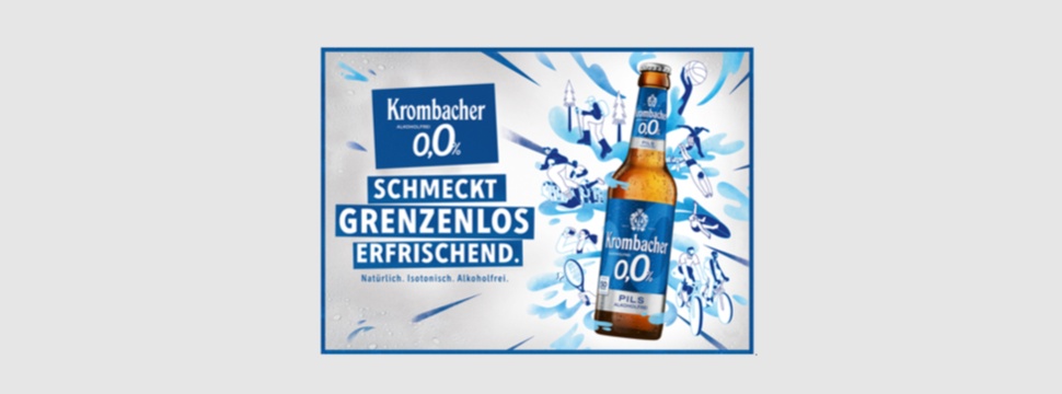 Krombacher o.0% mit neuem Verpackungsdesign