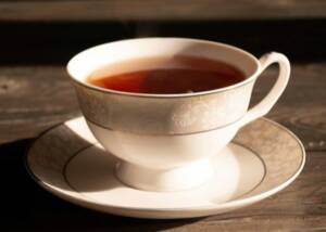 A cup with Earl Grey tea