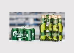 Nature MultiPack hält Dosen und PET-Behälter mit nur wenigen Klebepunkten zusammen