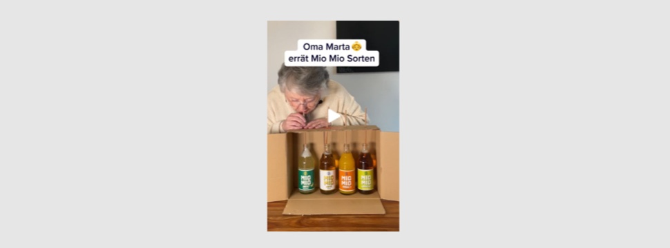 Grandma Marta conducts a blind tasting of Mio Mio products in an authentically entertaining way