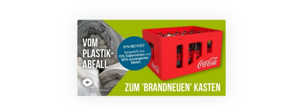 Ikonische rote Kisten jetzt aus 97 % recyceltem Kunststoff