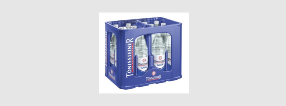 The perfect-fit design of the reusable rPET bottle means it can be used with TÖNISSTEINER’s established twelve-bottle crates.