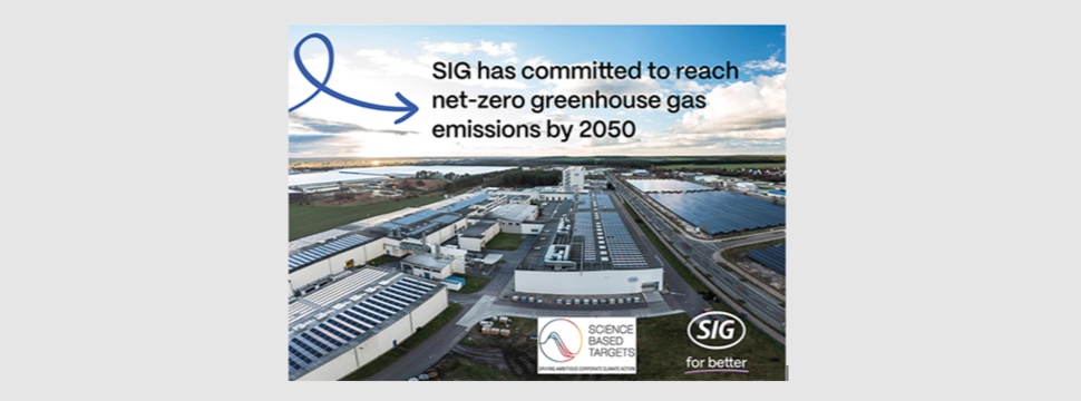SIG has committed to reach net-zero greenhouse gas emissions across its value chain by 2050.