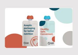 Aseptic packaging with Clean Commit logo