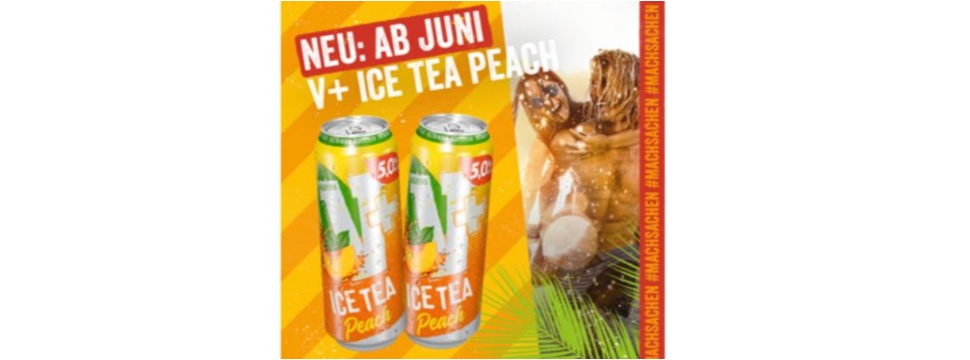 Summer Edition: Fruity and tart refreshment with V+ Ice Tea Peach