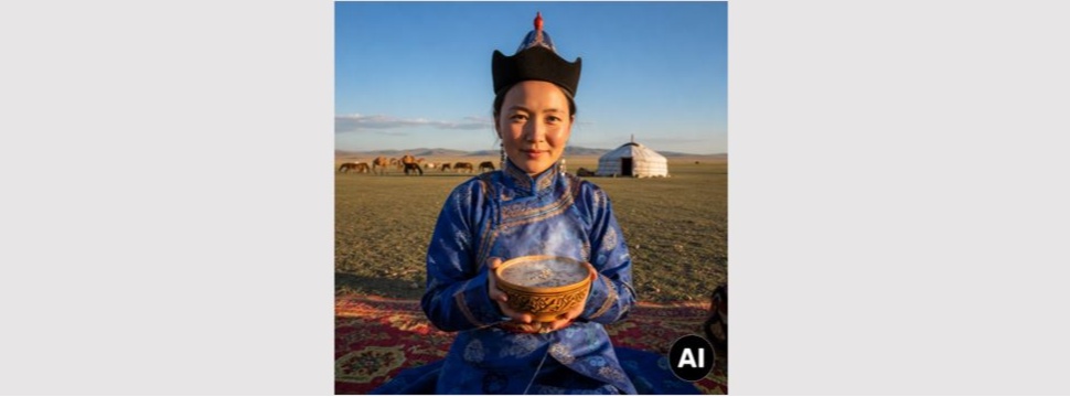 Mongolin mit Suutei tsai