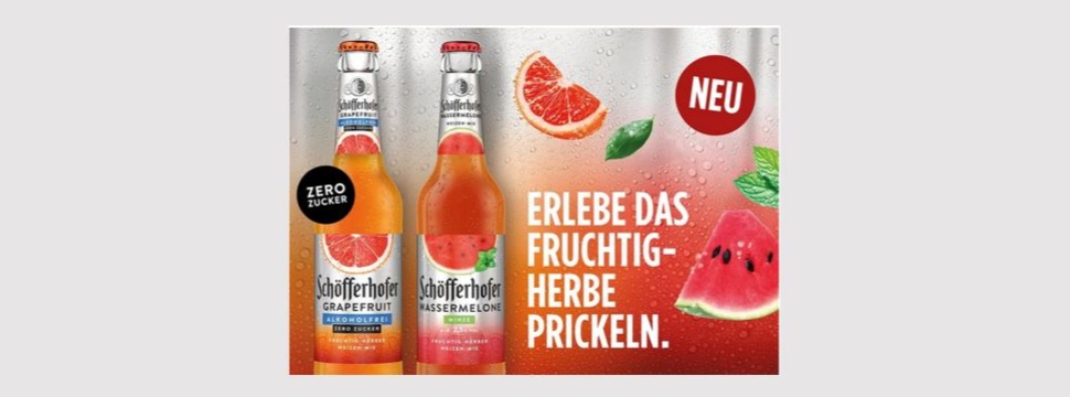 Schöfferhofer Grapefruit Alkoholfrei Zero Zucker und Wassermelone Minze