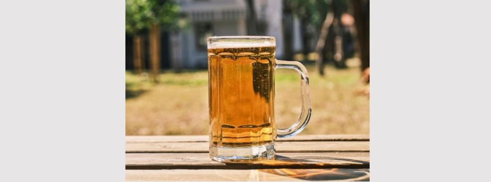 Shandy in a stein, the cherry liqueur is yet missing