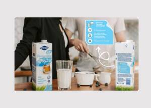 Pomurske Mlejko 2.8% low fat milk in SIG aseptic cartons with full barrier protection and no aluminum layer