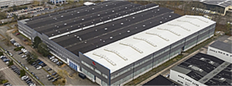 Die neuen Produktionshallen von Starlinger in Schwerin, Deutschland