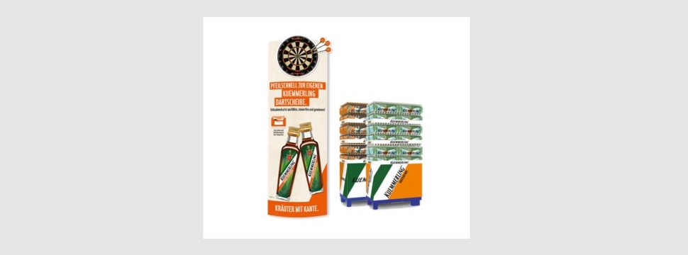 From March to June, consumers can win a high-quality dartboard including six darts in the Kuemmerling look at participating retailers.
