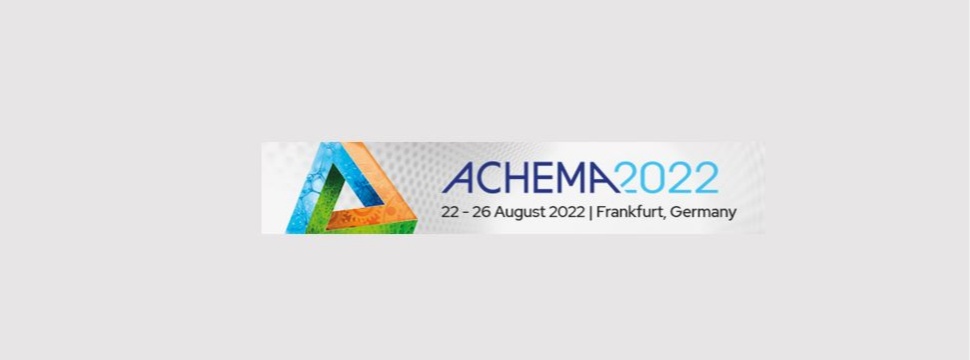 Logo der Achema 2022 -Weltforum für die Prozessindustrie