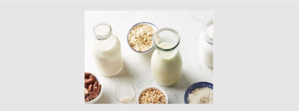 All dairy alternatives products: from coconut and rice to soy and almond.