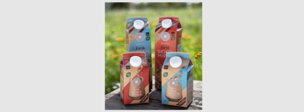 Rørosmeieriets chocolate milk and iced coffee products in 500 ml renewable Pure-Pak® cartons