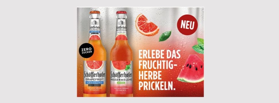 Schöfferhofer Grapefruit Non-Alcoholic ZERO Sugar and Schöfferhofer Watermelon Mint