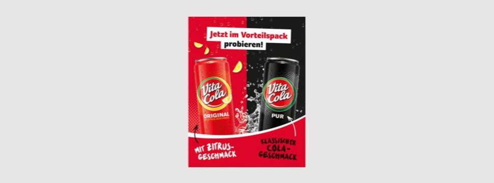 Vita Cola in a can in two varieties