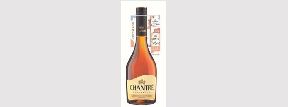 CHANTRÉ brandy with attractive small bottle of CHANTRÉ Crème