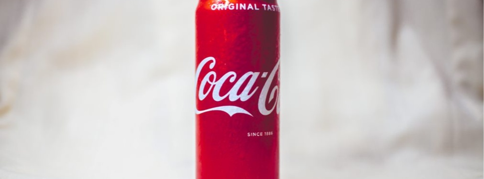 A normal can of Coca Cola.
