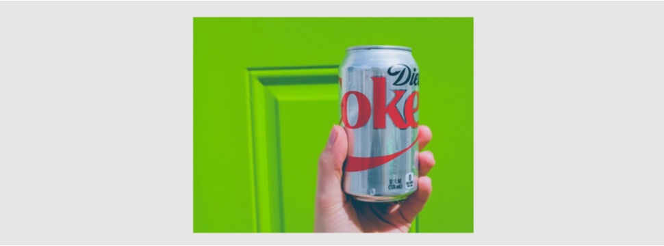 Diet Coke - calorie-free soft drink with sweetener