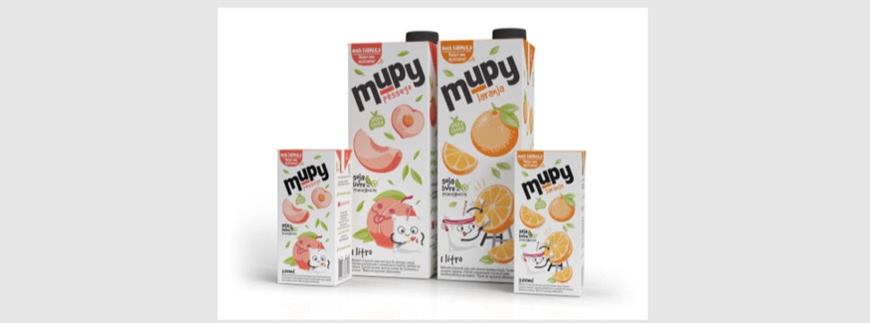 Mupy bietet seine „Soja und Saft“-Getränke in den Geschmacksrichtungen Traube, Ananas, Apfel, Maracuja, Erdbeere, Orange und Pfirsich in zwei Kartonformaten von SIG an: SIG MiniBloc 200 ml und SIG MidiBloc 1.000 ml.