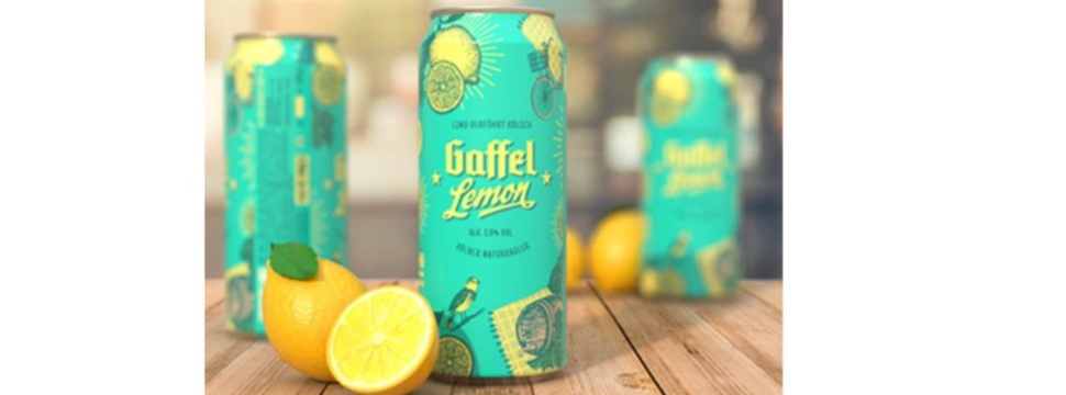 Naturally cloudy beer mix beverage Gaffel Lemon