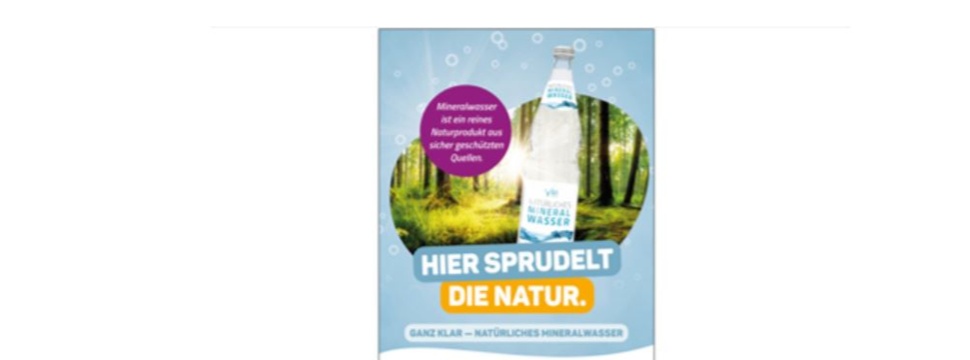 Pro mineral water campaign: Nature bubbles here.