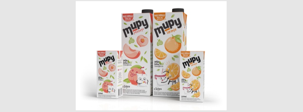Mupy offers its soy and juice drinks in the flavors grape, pineapple, apple, passion fruit, strawberry, orange, and peach in two SIG carton formats: SIG MiniBloc 200 ml and SIG MidiBloc 1,000 ml.