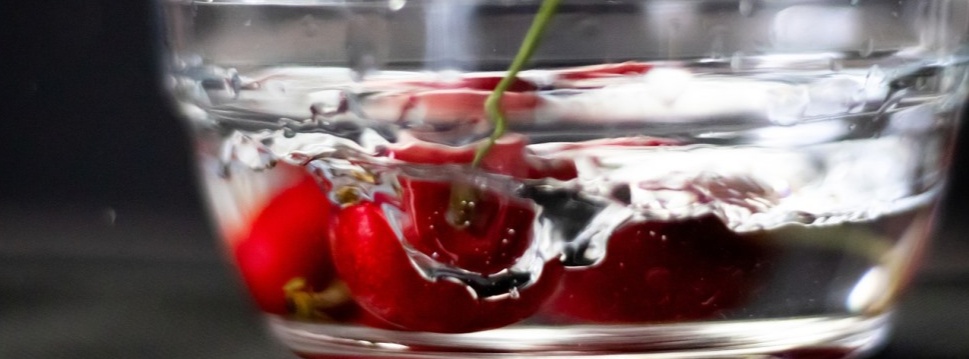 Cherries and water