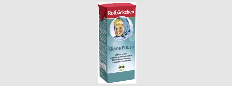 Rotbäckchen Kleine Pause Organic in a practical tetrapack