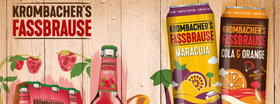 Krombacher lemonade now again with raspberry taste