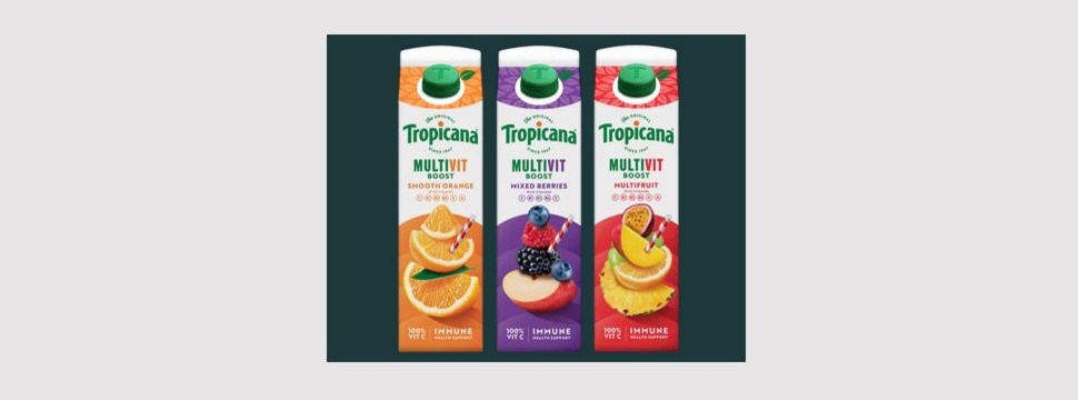 Tropicana Multivit Boost in 850ml Pure-Pak® cartons.