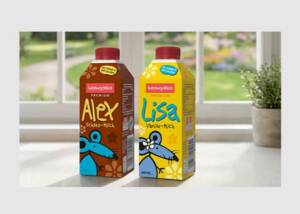 Alex (chocolate milk) and Lisa (vanilla milk)