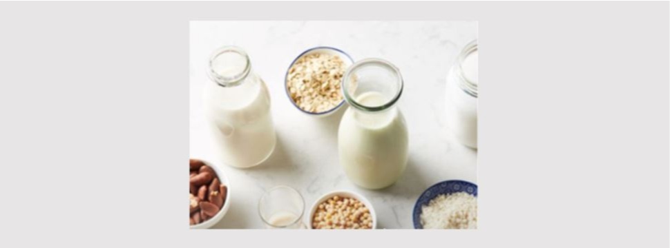 Alle Alternativen zu Milchprodukten: wie Kokos, Reis, Soja und Mandel.
