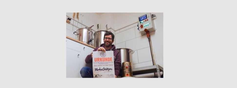 The proud winner of the fifth hobby brewing competition: Markus Stüttgen